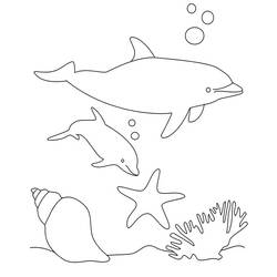 Coloring page: Dolphin (Animals) #5106 - Free Printable Coloring Pages