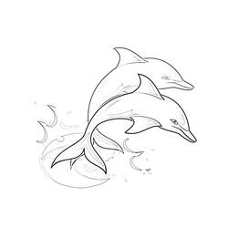 Coloring page: Dolphin (Animals) #5113 - Printable coloring pages