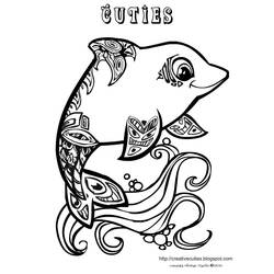 Coloring page: Dolphin (Animals) #5158 - Printable coloring pages