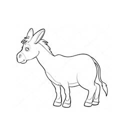 Donkey (Animals) coloring page #197830 to print and color