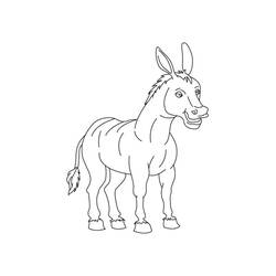 Donkey (Animals) coloring page #197831 to print and color