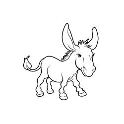 Donkey (Animals) coloring page #197841 to print and color