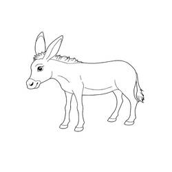 Donkey (Animals) coloring page #197843 to print and color