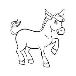 Donkey (Animals) coloring page #197848 to print and color