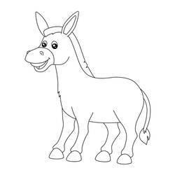Donkey (Animals) coloring page #197851 to print and color