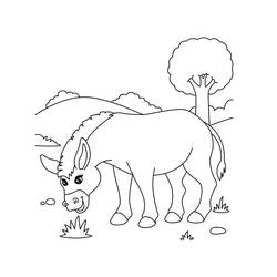 Donkey (Animals) coloring page #197853 to print and color