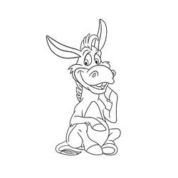 Donkey (Animals) coloring page #197869 to print and color
