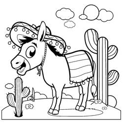Donkey (Animals) coloring page #197873 to print and color