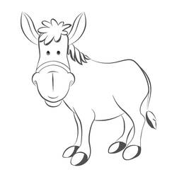 Donkey (Animals) coloring page #197880 to print and color