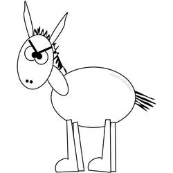 Donkey (Animals) coloring page #197889 to print and color