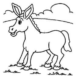 Coloring page: Donkey (Animals) #476 - Printable coloring pages