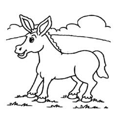 Coloring pages: Donkey - Printable coloring pages