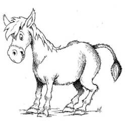 Coloring page: Donkey (Animals) #504 - Printable coloring pages
