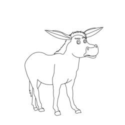 Coloring page: Donkey (Animals) #546 - Printable coloring pages