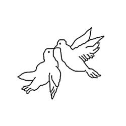 Coloring page: Dove (Animals) #3946 - Free Printable Coloring Pages