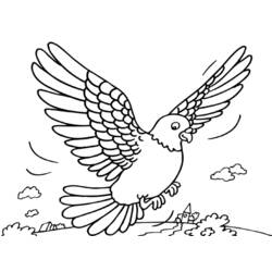 Coloring page: Dove (Animals) #4026 - Printable coloring pages