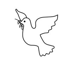 Coloring page: Dove (Animals) #4053 - Printable coloring pages
