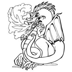 Coloring page: Dragon (Animals) #5708 - Free Printable Coloring Pages
