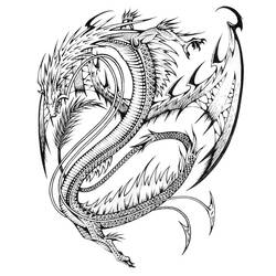 Coloring page: Dragon (Animals) #5709 - Printable coloring pages