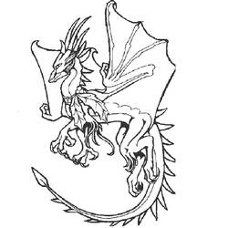 Coloring page: Dragon (Animals) #5717 - Printable coloring pages