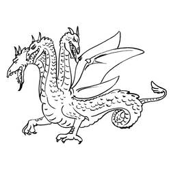 Coloring page: Dragon (Animals) #5750 - Printable coloring pages