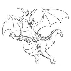 Coloring page: Dragon (Animals) #5754 - Printable coloring pages