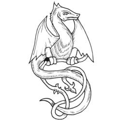 Coloring page: Dragon (Animals) #5755 - Free Printable Coloring Pages