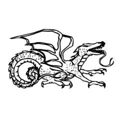 Coloring page: Dragon (Animals) #5779 - Free Printable Coloring Pages