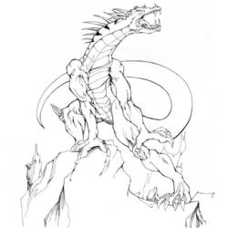 Coloring page: Dragon (Animals) #5792 - Printable coloring pages