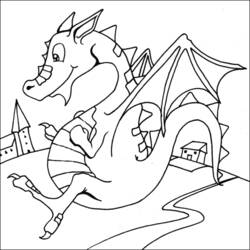 Coloring page: Dragon (Animals) #5804 - Free Printable Coloring Pages