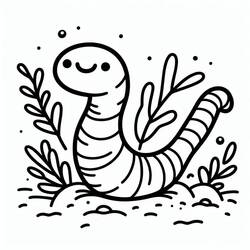 Earthworm (Animals) coloring page #214585 to print and color