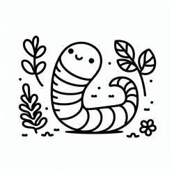 Earthworm (Animals) coloring page #214586 to print and color