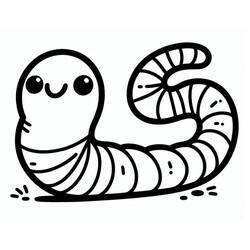 Earthworm (Animals) coloring page #214588 to print and color