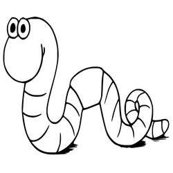 Earthworm (Animals) coloring page #214594 to print and color
