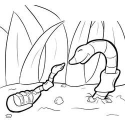 Earthworm (Animals) coloring page #214608 to print and color