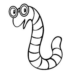 Earthworm (Animals) coloring page #214609 to print and color