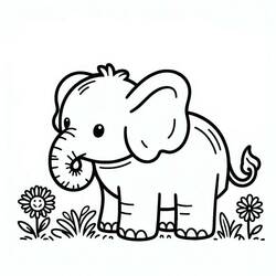 Elephant (Animals) coloring page #216842 to print and color
