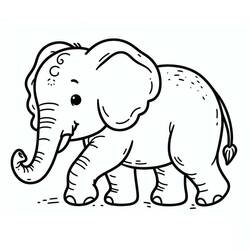 Elephant (Animals) coloring page #216846 to print and color