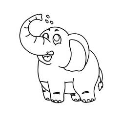 Coloring pages: Elephant - Printable Coloring Pages