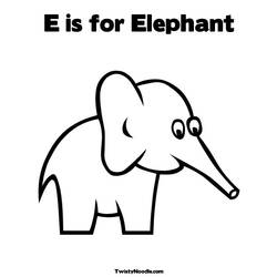 Coloring page: Elephant (Animals) #6363 - Free Printable Coloring Pages