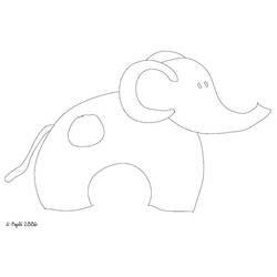Coloring page: Elephant (Animals) #6378 - Free Printable Coloring Pages