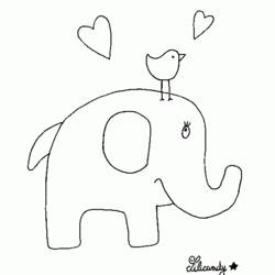 Coloring page: Elephant (Animals) #6381 - Printable coloring pages