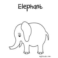 Coloring page: Elephant (Animals) #6464 - Printable coloring pages