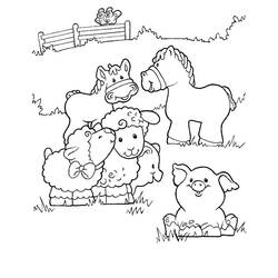 Farm Animals (Animals) coloring page #198102 to print and color