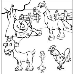 Coloring page: Farm Animals (Animals) #21499 - Free Printable Coloring Pages