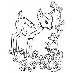 Fawn (Animals) coloring page #206070 to print and color