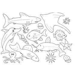 Coloring page: Fish (Animals) #17203 - Free Printable Coloring Pages