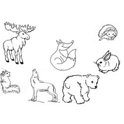 Forest Animals (Animals) coloring page #192056 to print and color