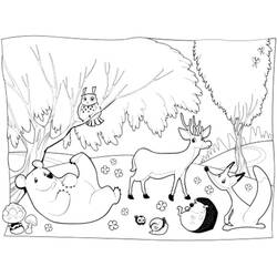 Coloring pages: Forest Animals - Free Printable Coloring Pages