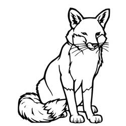 Coloring pages: Fox - Printable coloring pages
